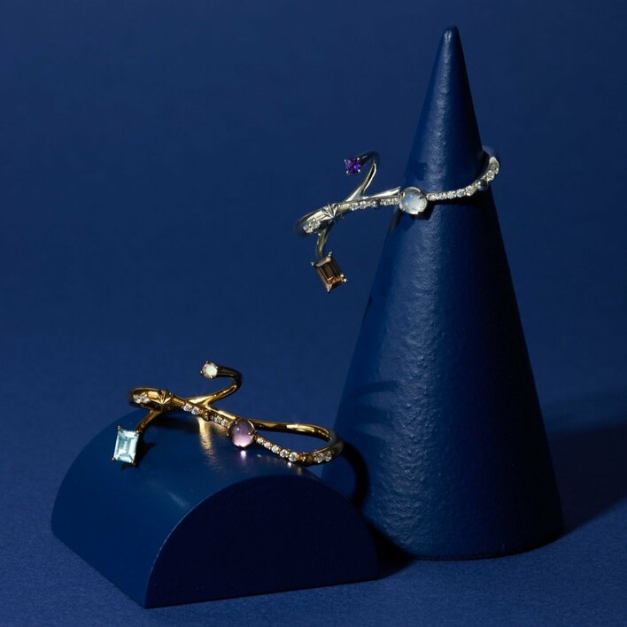 【VERMILLION】宇宙船の軌道からインスパイアされたホリデー限定リング「Cosmic Gem」-Rendez vous- が登場