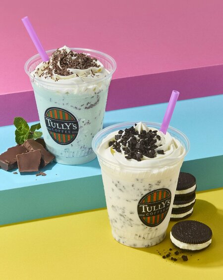 タリーズ史上初！爽快感あふれる「チョコミントシェイク」が5月13日より新登場　アイスクリームがモチーフの「クッキー＆クリームシェイク」も同時発売