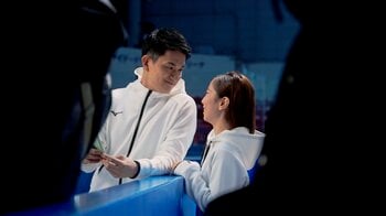 りくりゅうペア初TVCM！お互いのNo.1なところは「やさしくて真面目」「追い込まれたときの気持ちの強さ」