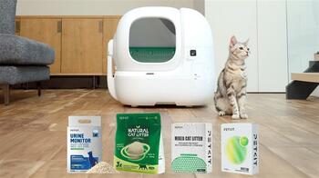 世界で500万人が愛用するペット家電ブランド PETKIT（ペットキット）が、自動猫トレイをより便利に使用するための、目的別に選べる猫砂4種を2月24日に発売します。