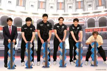 男子バレー日本代表から、石川祐希、髙橋藍、髙橋健太郎、大塚達宣が参戦！大谷亮平から高校時代の仇討ち宣言も『ネプリーグ』