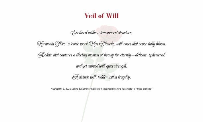 【ネブローニ】26春夏の新作コレクション ~ Veil of Will ~ を発表。1月末から＜ネブローニ公式オンラインストア＞で、先行予約販売をスタート。