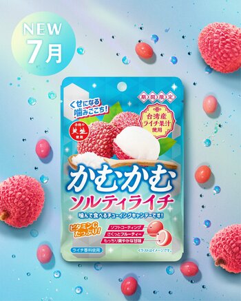 噛むほどくせになる「かむかむソルティライチ」が初登場！！期間限定で発売！