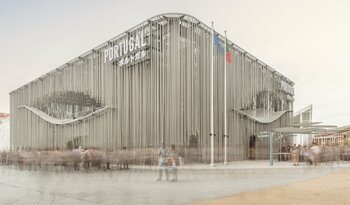 大阪・関西万博ポルトガル館で使用されたリサイクル漁網ロープを「TOWERZギャラリー」にて展示