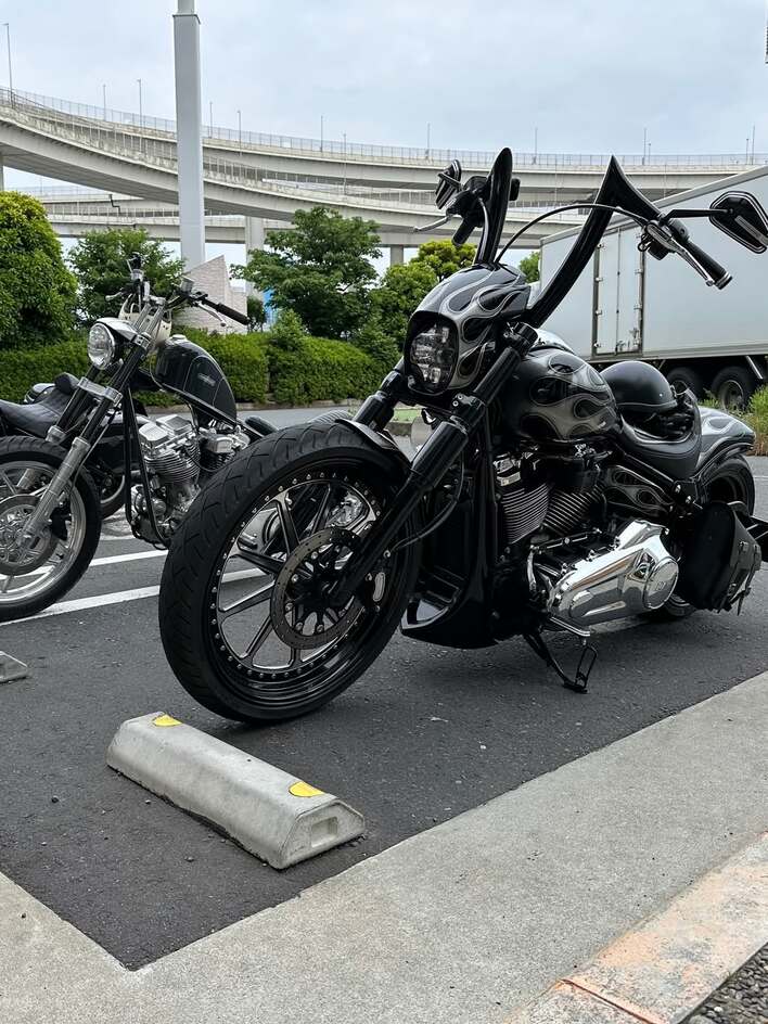 大人なカスタム」魔裟斗 ニューホイールの愛車ハーレーと佇む姿を披露