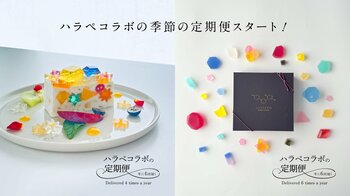 季節のご褒美スイーツが届く！ハラペコラボ、宝石のようなアイスケーキ＆琥珀糖の”季節の定期便”をスタート