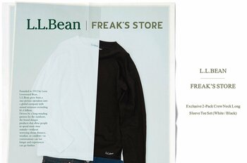 FREAK'S STOREが「L.L.Bean(エルエルビーン)」に別注した、1度で2色を楽しめるパックTシャツが登場。