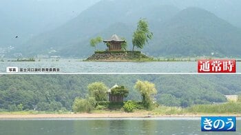 【渇水】河口湖水位低下『10年ぶりの異例な事態』雨降らず…“水不足”の懸念　専門家「暑くて蒸発量が増えると、本格的な水不足になる可能性」