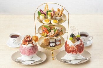 ニューヨークレストラン「サラベス」表参道店 吉祥寺のかき氷専門店「氷屋ぴぃす」とコラボ、2期にわけ、秋の味覚を楽しむスペシャルセットを販売