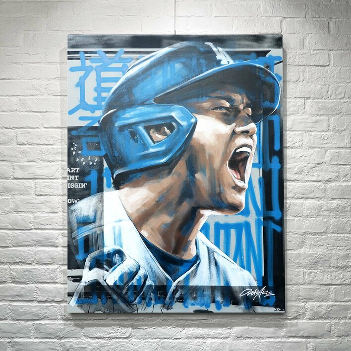 大谷翔平やダルビッシュ有らMLBスターの超限定アート！世界に1枚の壁画