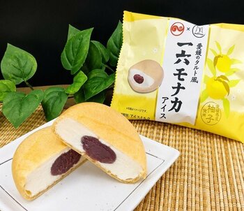 愛媛県菓子工業組合監修、株式会社一六とのコラボアイス「愛媛のタルト風　一六モナカアイス」を発売！