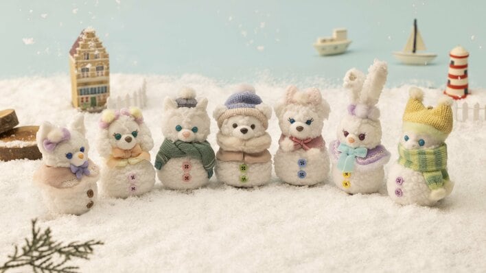 ダッフィーたちが雪だるまになって登場！ コロンとした見た目がキュート♪ クリスマス限定アイテム＆フードスーベニア