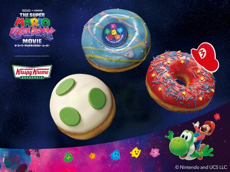 マリオ、ヨッシー、チコがドーナツに！映画『ザ・スーパーマリオギャラクシー・ムービー』×クリスピー・クリーム・ドーナツがコラボ！「ワクワクが止まらない！」宮野真守が喜びの声