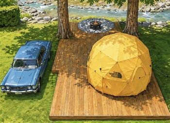 【三重・松阪市】憧れのThe North Faceのギアを手軽に体験。エバーグレイズ香肌峡に常設テントサイトがオープン！！