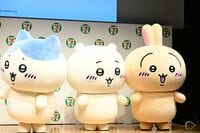 森香澄のもとにちいかわ＆ハチワレ＆うさぎがサプライズ登場！セブン‐イレブンと「ちいかわ」とのコラボ発表会
