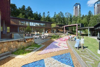 【リゾナーレトマム】全長160m、トマムの四季を描く「花咲くカーペット」がついに完成、実写初公開！2026年4月24日より「花咲くトマム」がスタートします