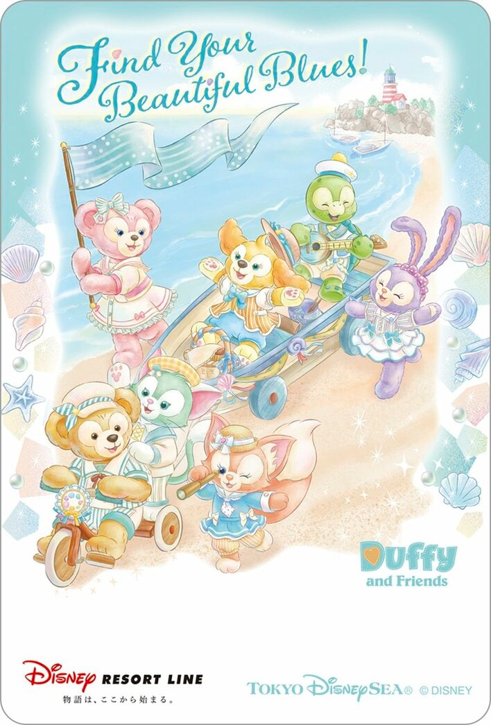 ダッフィーたちの「青色さがし」めいぐるみバッジやスーベニアなどの