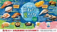 【はま寿司】「旨ねた夏祭り 第3弾」が8月4日から開催！大切りびんちょうや青森名産ねぶた漬けなど夏の激ウマネタが大集合