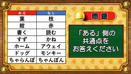 【おめざめ脳トレ】あるなしクイズ！「ある」側の共通点はなんでしょうか？【『クイズ！脳ベルSHOW』より】