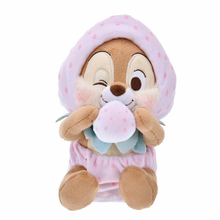 ミニーたちのぬいぐるみから甘い香り！？イチゴコスチュームに