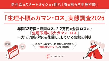 ＜「生理不順のガマン・ロス」実態調査2026＞ "生理不順の6大ガマン・ロス"が判明！ガマン・ロス度を測定する診断コンテンツも提供開始