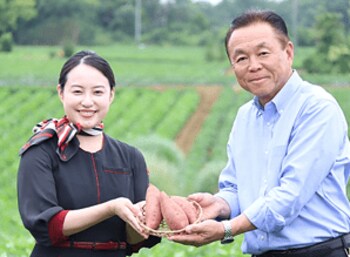 「行方かんしょ（紅優甘）」新商品発売記念　京成百貨店でＰＲイベント・セレモニーを開催