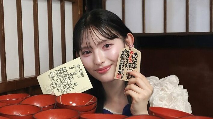 とき宣・菅田愛貴 わんこそば100杯達成ショットを公開！辻野かなみ＆吉川ひよりと合わせて308杯の脅威の記録に「すごすぎる！」「フードファイターじゃん！」