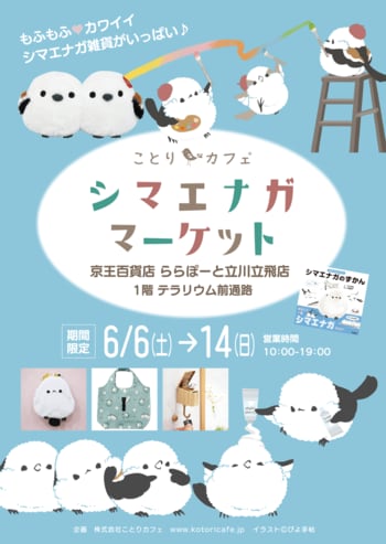 「シマエナガマーケット」キャラバン、ららぽーと立川立飛に登場♪