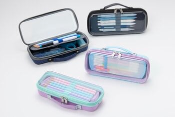 太軸鉛筆からシャープペンまで対応！用途に合わせて使い分けられる「両面使える着脱式ペンホルダー」搭載の『トップライナーペンケース（ベーシック／クリア）』を10月下旬に発売