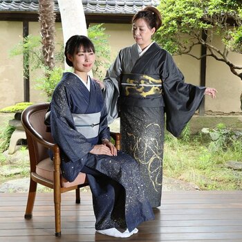 【阪急うめだ本店】 瀬戸内の伝統工芸を紡いだきものと帯。「KIMONO Terrasse」の岡山産シルクデニム和装アイテムが登場
