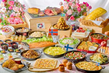 【名古屋】＜開業10周年＞北欧スタイルで味わう東北三県の食材、大きなミートボールカレーやノルウェーサーモン、人気のいちごを楽しめる「北欧フェア～東北三県の味覚＆いちごと桃の春色スイーツ～」