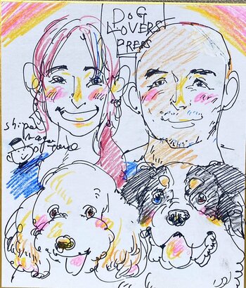 『DOG LOVERS PRESS』創刊記念イベント第2弾が『柏の葉T-SITE』で緊急開催！ 画家・長友心平さんによる「愛犬家族似顔絵プレゼント ＆ 展覧会」に加えて各種物販ブースも出展！