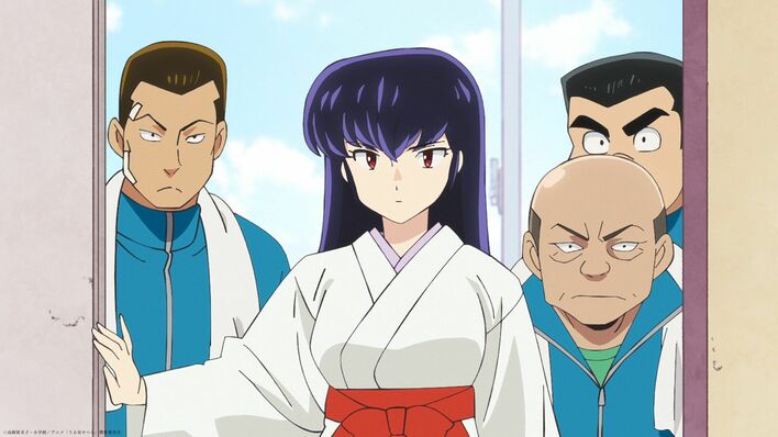 サクラ（cv.沢城みゆき）の赴任に興奮するあたる（cv.神谷浩史）たち『うる星やつら』第5話