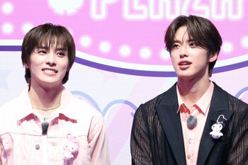 JO1川西拓実＆河野純喜 仲良し“純拓”コンビ 渋谷の「マイメロディ」「クロミ」アニバーサリーイヤー記念体験型イベントに登場