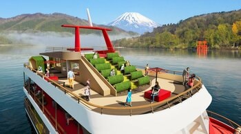 箱根・芦ノ湖の新観光船「箱根遊船 大茶会(だいちゃかい)」12月20日(土)運行開始