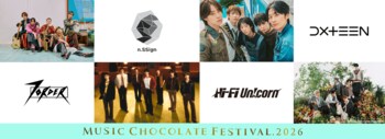 注目のJ‐POP&K‐POPグループ４組スペシャルライブ「MusicChocolateFestival2026」の生配信が決定！!