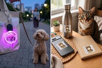 愛犬・愛猫をグッズに！スマホ写真で簡単作成「オリジナルペットシール・キーホルダー」が登場