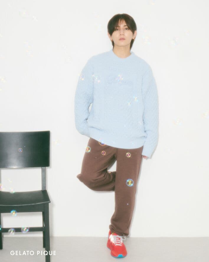 山田涼介がクールに着こなす冬のジェラピケ！定番のもこもこボーダー