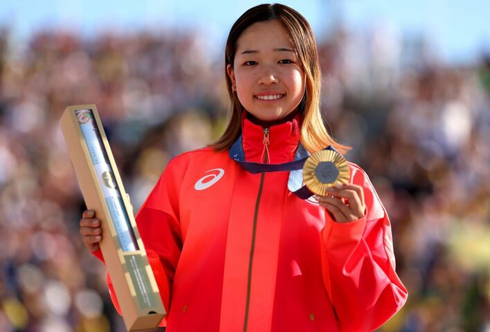 パリ五輪】スケボー金 吉沢恋（14）＆銀 赤間凛音（15）試合後