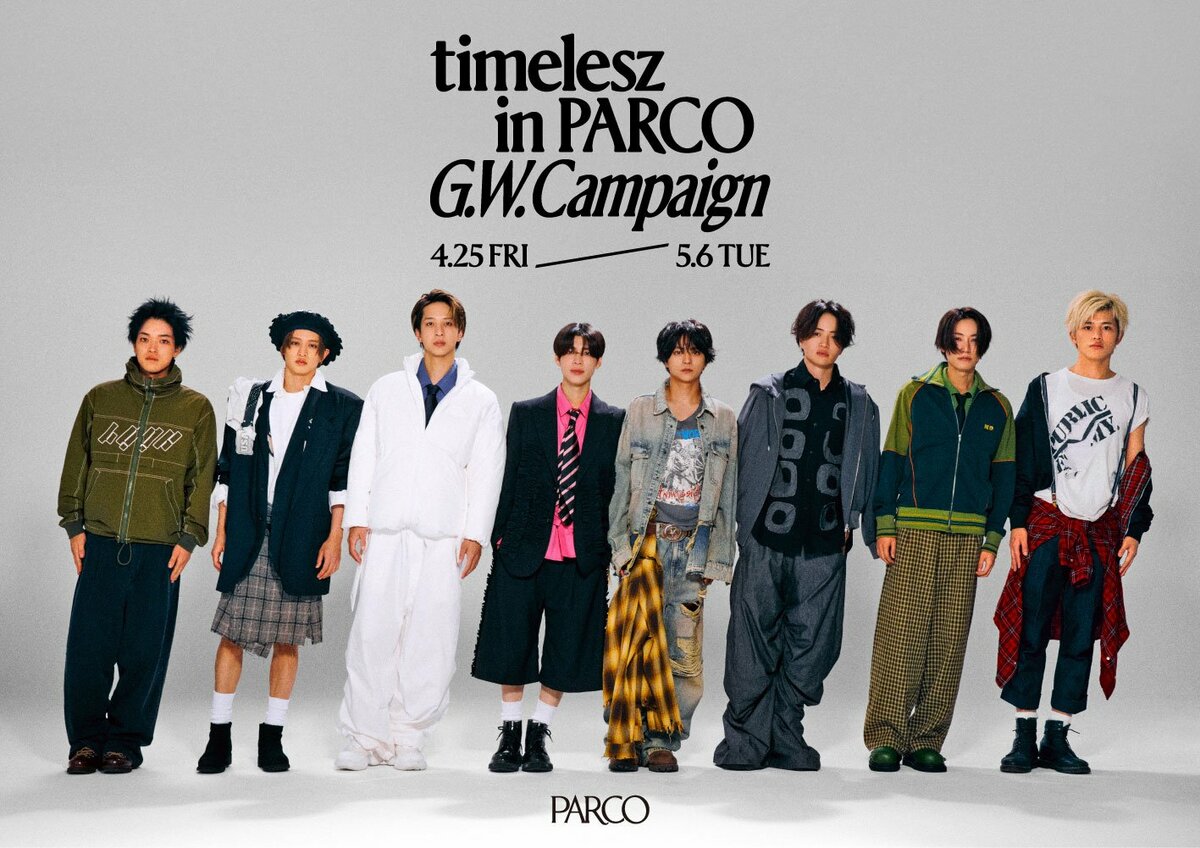 timeleszがさまざまな時代を象徴するファッションで全国のPARCO