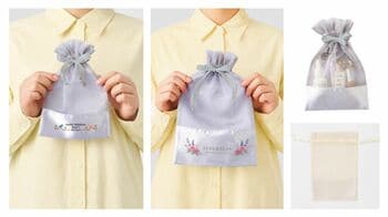 異素材を組み合わせた華やかなアイテム「サテン＆オーガンジー巾着」を新発売