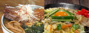 岩手県の新グルメは？食感ぷりぷり『盛岡焼き冷麺』×丸々1尾『大船渡さんまら～めん』【FNSご当地うま撮GP】
