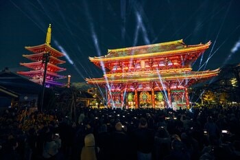 一旗プロデュース「ASAKUSA CULTURE & LIGHTS 2025」来場者数が15万人超を記録。浅草寺史上初のプロジェクションマッピングと伝法院庭園と絵馬堂の特別拝観。公式記録映像を公開。