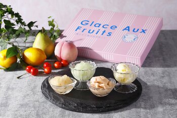 常温→凍らせて食べるシャーベット「グラス オ フリュイ」～フルーツの美味しさを追求した、資生堂パーラーのひんやりスイーツ