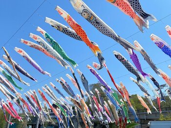 秩父湯元 武甲温泉にて、ゴールデンウィークまで「横瀬鯉のぼりまつり」を開催中。鯉のぼり風呂や鯉のぼり作りワークショップも