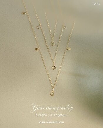 一点ものローズカットダイヤモンドのネックレスが【e.m.丸の内店】限定で登場