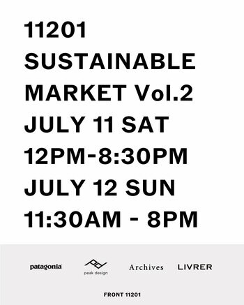 “ものを長く愛する”ためのサステナブルマーケット「11201 SUSTAINABLE MARKET Vol.2」を代々木八幡本店にて7月11日(土)12日(日)開催。