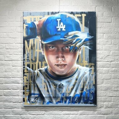 大谷翔平やダルビッシュ有らMLBスターの超限定アート！世界に1枚の壁画