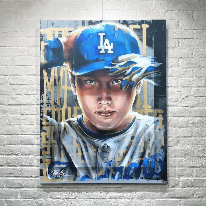 大谷翔平やダルビッシュ有らMLBスターの超限定アート！世界に1枚の壁画