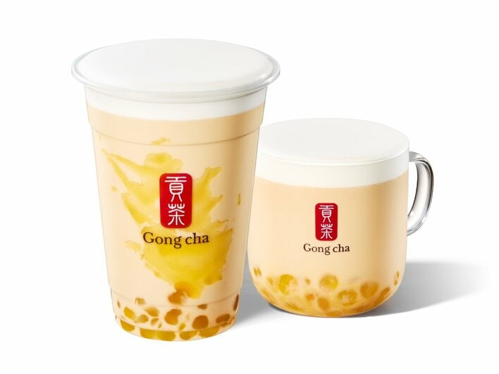 【画像4枚】ゴンチャ もちっと＆とろ～り新食感「おいもパール」が初登場！新作「紅はるか ミルクティー」を見る